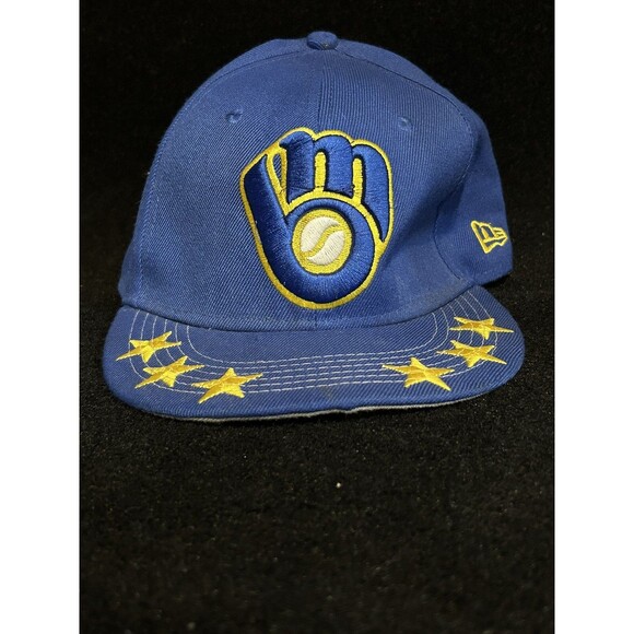 Milwaukee Brewers New Era Snapback Hat/Cap Embroidered Rare 6 Star - Picture 2 of 15
